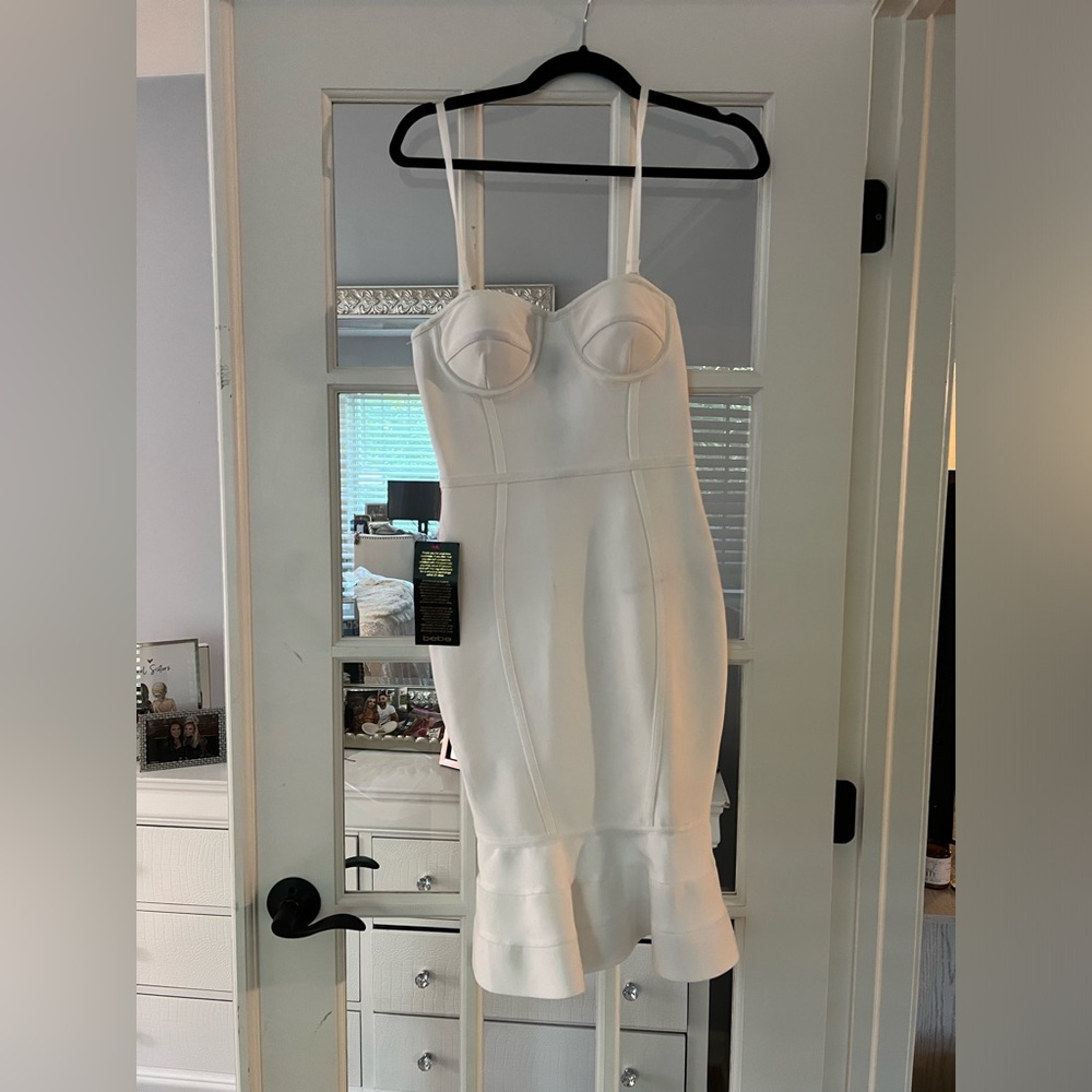 Bebe white midi never worn